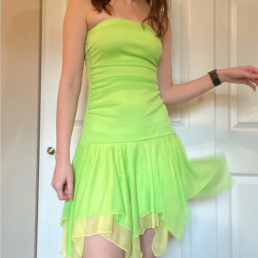 Vintage asymmetrical handkerchief y2k 2000s grunge fairy dress